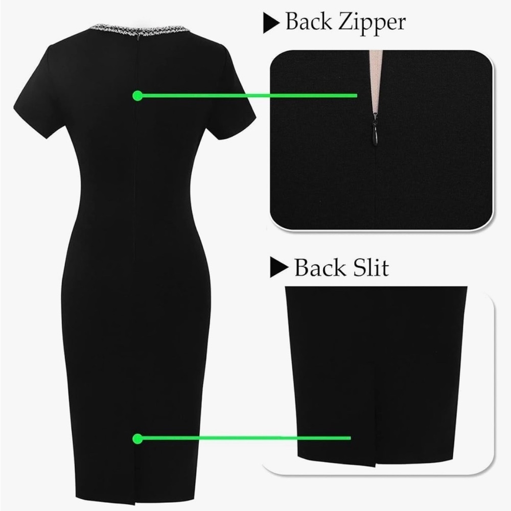 Women’s size large crew neck pencil dress - Picture 8 of 15